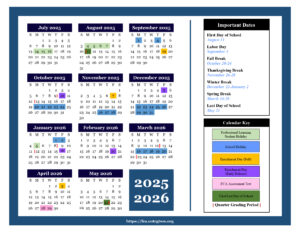 Faith Christian Academy Calendar